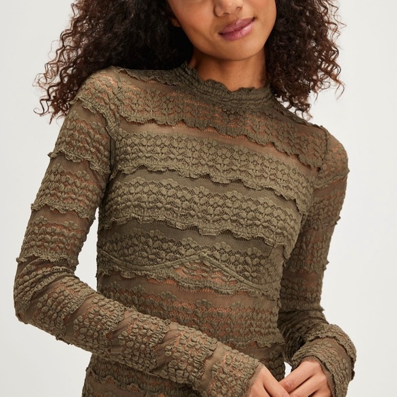 Free People Angelina Body Suit in Vetiver Size XS/SM - Picture 2 of 9